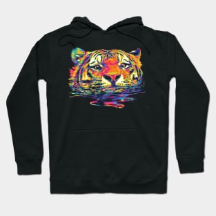 Rainbow Swimming Tiger Hoodie